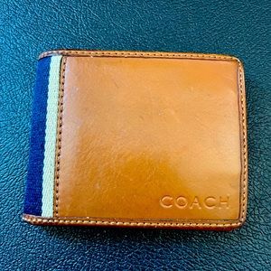 Coach bifold leather wallet
